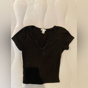 Bozzolo Black Crop Top S
